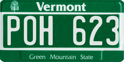 VT license plate POH623