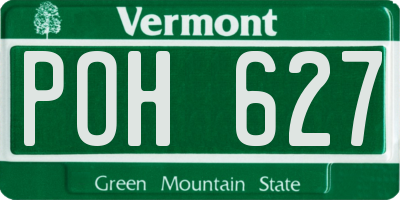 VT license plate POH627