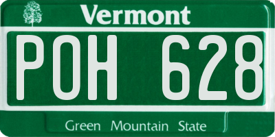 VT license plate POH628