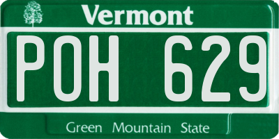 VT license plate POH629