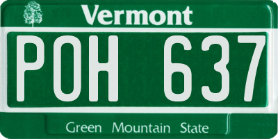 VT license plate POH637