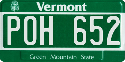 VT license plate POH652