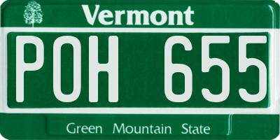 VT license plate POH655