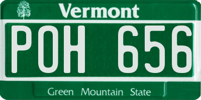 VT license plate POH656