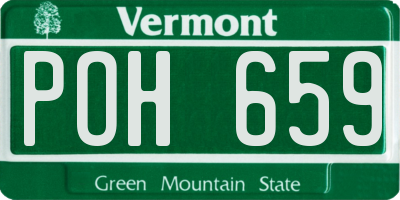 VT license plate POH659