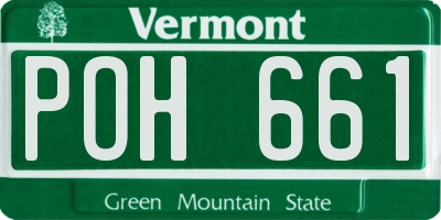 VT license plate POH661