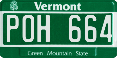 VT license plate POH664