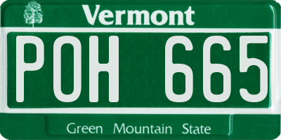 VT license plate POH665
