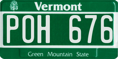 VT license plate POH676
