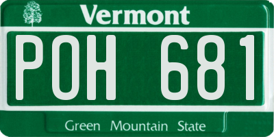 VT license plate POH681