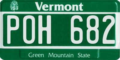 VT license plate POH682