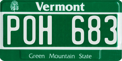 VT license plate POH683