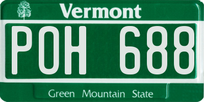 VT license plate POH688