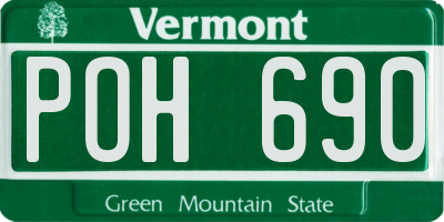 VT license plate POH690