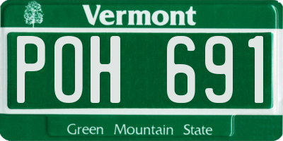 VT license plate POH691