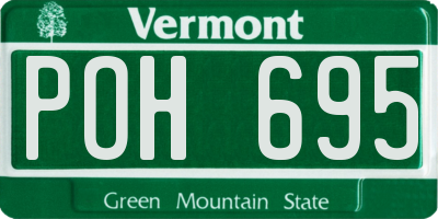 VT license plate POH695