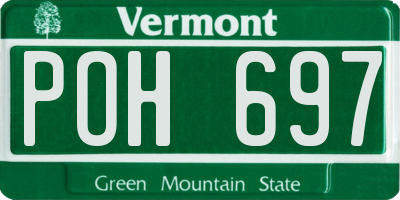 VT license plate POH697