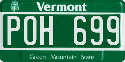 VT license plate POH699