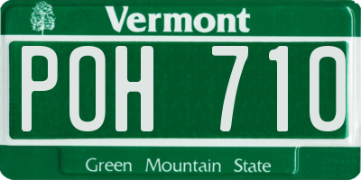 VT license plate POH710