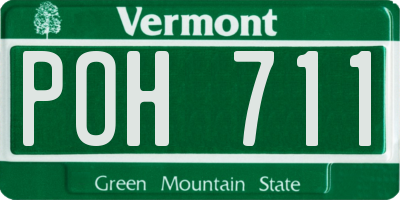 VT license plate POH711