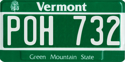 VT license plate POH732