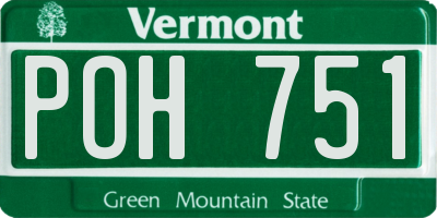 VT license plate POH751