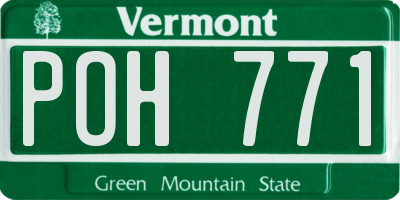 VT license plate POH771