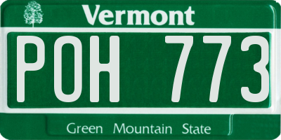 VT license plate POH773