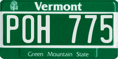 VT license plate POH775