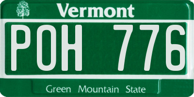 VT license plate POH776