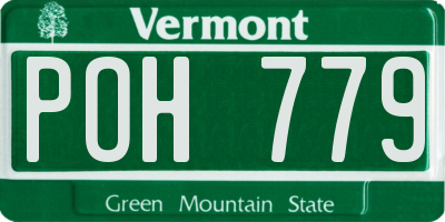 VT license plate POH779