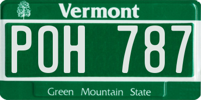 VT license plate POH787