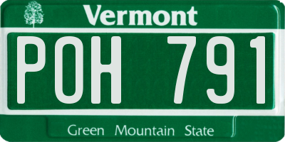 VT license plate POH791