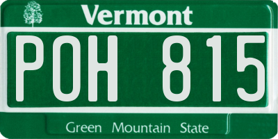 VT license plate POH815