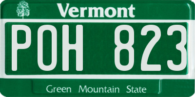 VT license plate POH823