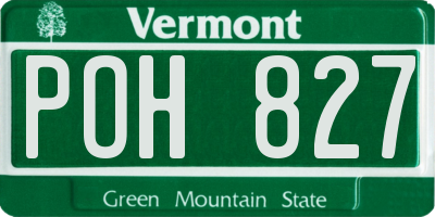 VT license plate POH827
