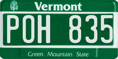 VT license plate POH835