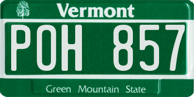 VT license plate POH857