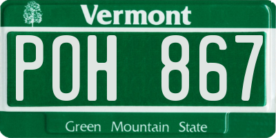 VT license plate POH867