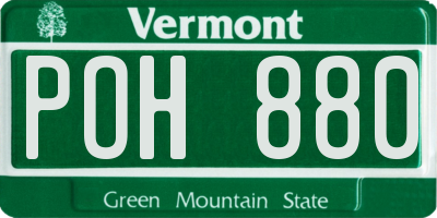 VT license plate POH880