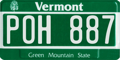 VT license plate POH887