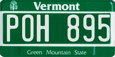 VT license plate POH895