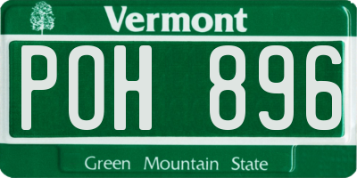 VT license plate POH896