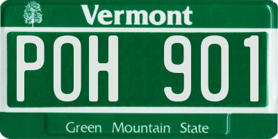 VT license plate POH901