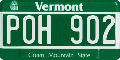 VT license plate POH902