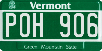 VT license plate POH906
