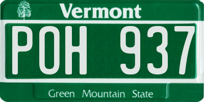 VT license plate POH937