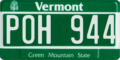 VT license plate POH944