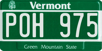 VT license plate POH975