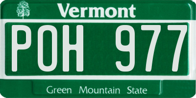 VT license plate POH977